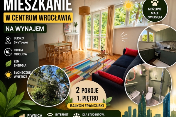 Ogłoszenie - 2pok, 50met, Okolice Zielińskiego ROZKŁAD/PIWNICA (Wrocław). Zdjęcie 1