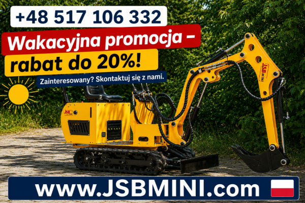 Ogłoszenie - Mini Koparka gąsienicowa MS-TE113 JSB - Nowa 2025. Zdjęcie 1
