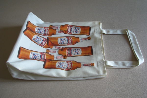 Ogłoszenie - Duża bawełniana torba plażowa, piknikowa Żywiec typu shopper 54 x 47 cm. Zdjęcie 4
