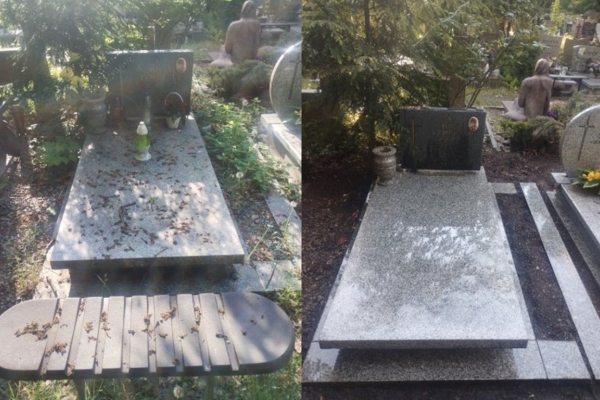 Ogłoszenie - Mycie oraz pielęgnacja nagrobków, tel. 504-746-203, Cmentarz Wrocław, cennik. Zdjęcie 1