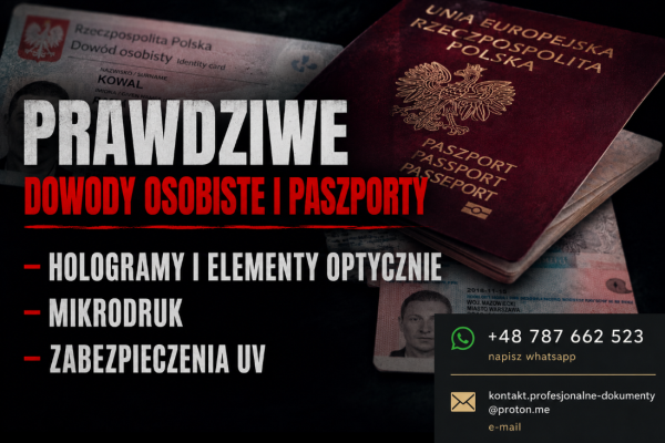 Ogłoszenie - Kup prawdziwy Dowód osobisty oraz Paszport. Zdjęcie 1