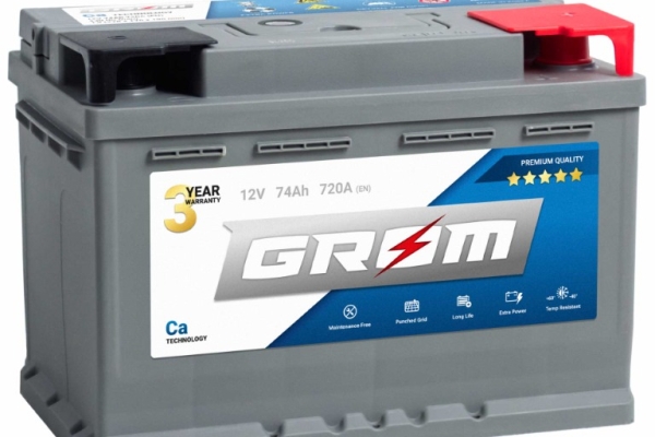 Ogłoszenie - Akumulator GROM Premium 74Ah 720A EN DTR Prawy Plus. Zdjęcie 1