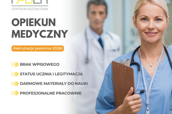 Ogłoszenie - Opiekun Medyczny za darmo / Szkoła policealna Kraków. Zdjęcie 1