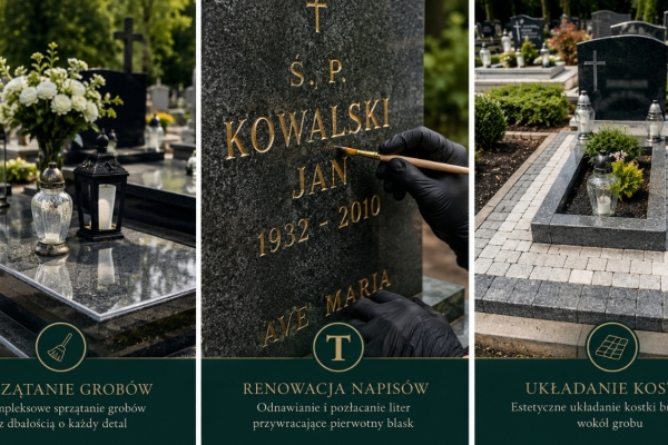 Ogłoszenie - Cmentarz grabiszyński odnowa napisów, liter, cennik, tel. 504-746-203,  Wrocław, malowanie liter. Zdjęcie 1