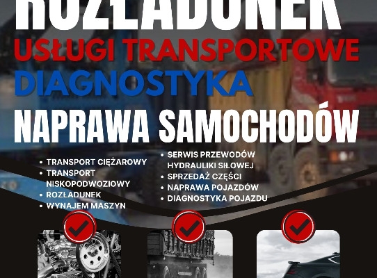 Ogłoszenie - USŁUGI ROZŁADUNKOWE TRANSPORTOWE SERWISOWE DIAGNOSTYKA POJAZDÓW ELTRAS. Zdjęcie 1