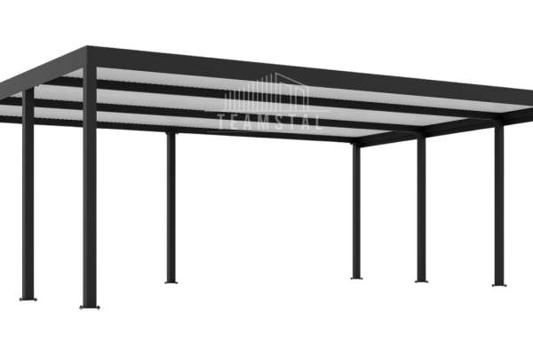 Ogłoszenie - CarPort PREMIUM - wiata samochodowa 7x5 - antracyt TS1109. Zdjęcie 1
