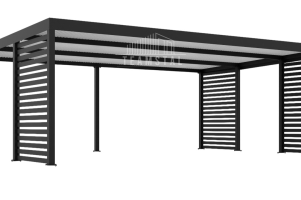 Ogłoszenie - CarPort PREMIUM - wiata samochodowa 7x5 - antracyt - dodatkowa zabudowa TS1110. Zdjęcie 1