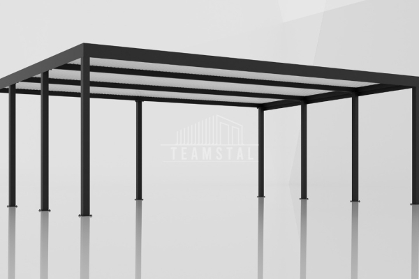 Ogłoszenie - CarPort PREMIUM - wiata samochodowa 7x5 - antracyt TS1109. Zdjęcie 2