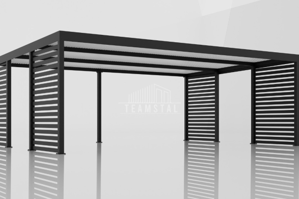 Ogłoszenie - CarPort PREMIUM - wiata samochodowa 7x5 - antracyt - dodatkowa zabudowa TS1110. Zdjęcie 2