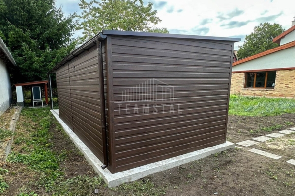 Ogłoszenie - Schowek - domek ogrodowy 6x3m - wiata 3m - drzwi - otwór na okno - drewnopodobny - dach spad w bok TS1136. Zdjęcie 3