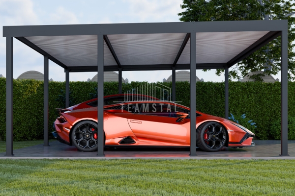 Ogłoszenie - CarPort PREMIUM - wiata samochodowa 7x5 - antracyt TS1109. Zdjęcie 5