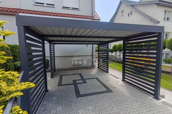 Ogłoszenie - CarPort PREMIUM - wiata samochodowa 4x5 - antracyt - dodatkowa zabudowa TS1111. Zdjęcie 3