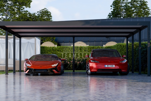Ogłoszenie - CarPort PREMIUM - wiata samochodowa 7x5 - antracyt TS1109. Zdjęcie 4