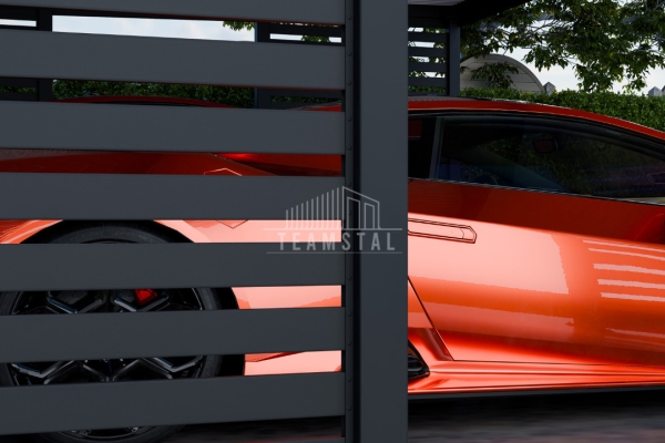 Ogłoszenie - CarPort PREMIUM - wiata samochodowa 7x5 - antracyt - dodatkowa zabudowa TS1110. Zdjęcie 3
