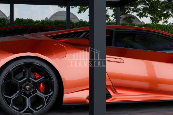 Ogłoszenie - CarPort PREMIUM - wiata samochodowa 7x5 - antracyt TS1109. Zdjęcie 3