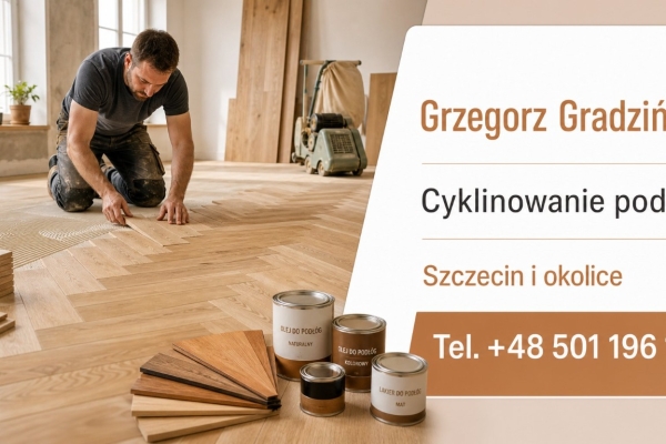 Ogłoszenie - Zakład Usług Remontowych Grzegorz Gradziński - podłogi i schody drewniane w Szczecinie. Zdjęcie 1