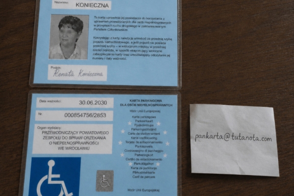 Ogłoszenie - Karta Parkingowa - Oryginalny Hologram, Zero Ryzyka Mandatu. Zdjęcie 1