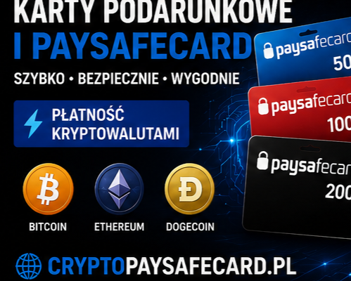 Ogłoszenie - cryptopaysafecard.pl KUP KARTY PSC I INNE ZA POMOCĄ KRYPTOWALUT. Zdjęcie 1