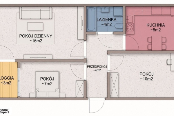 Ogłoszenie - 3pok, 49met, okolice Poznańskiej BALKON/PIWNICA/WINDA (Wrocław). Zdjęcie 10