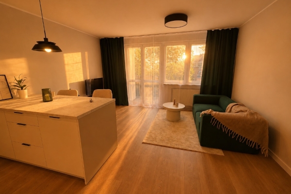 Ogłoszenie - 2pok, 44met, Okolice Księgowej PO REMONCIE/BALKON/PIWNICA (Wrocław). Zdjęcie 2
