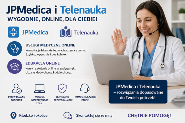 Ogłoszenie - JPMedica i Telenauka – pomoc w uzyskaniu dostępu do usług. Zdjęcie 1