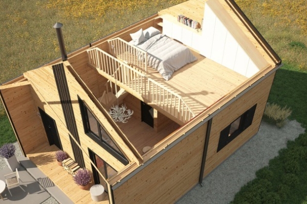 Ogłoszenie - Drewniany domek całoroczny letniskowy 5m/7m 20cm. Zdjęcie 8