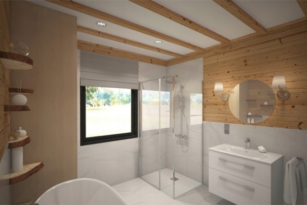 Ogłoszenie - Drewniany domek całoroczny letniskowy 5m/7m 20cm. Zdjęcie 2