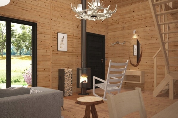 Ogłoszenie - Drewniany domek całoroczny letniskowy 5m/7m 20cm. Zdjęcie 7