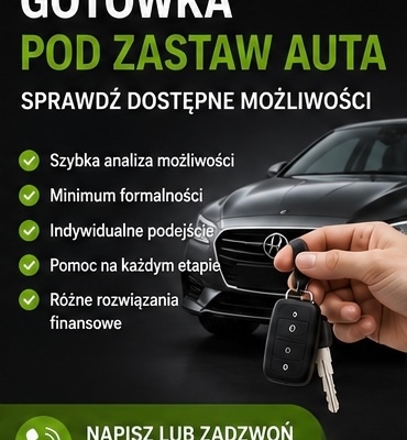 Ogłoszenie - Gotówka pod zastaw auta – sprawdź dostępne możliwości. Zdjęcie 1