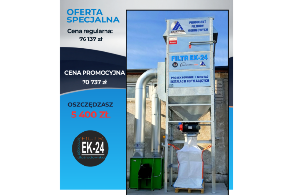 Ogłoszenie - Filtr EK-24/Odciąg trocin 9000m³/h teraz 5400 zł taniej. Zdjęcie 1
