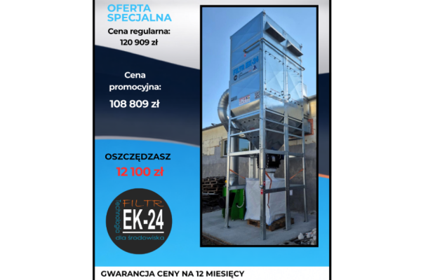 Ogłoszenie - Filtr EK-24 / Odciąg trocin 13 000 m³/h - Oferta specjalna. Zdjęcie 1