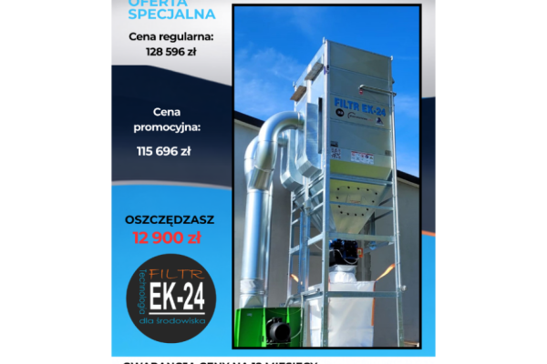 Ogłoszenie - FILTR EK-24 / Odciąg Trocin 18 000 m³/h teraz 12900 zł taniej. Zdjęcie 1
