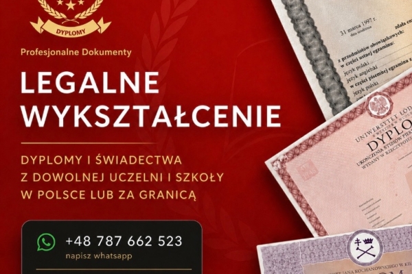 Ogłoszenie - Dyplom BEZ ZALICZEK Matura Świadectwo Tylko tu uczciwa oferta dyplom inżyniera. Zdjęcie 1