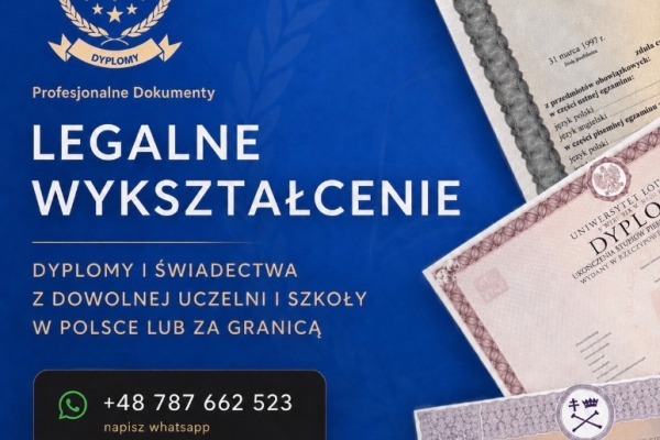 Ogłoszenie - Dyplom BEZ ZALICZEK Matura Świadectwo Tylko tu uczciwa oferta dyplom inżyniera. Zdjęcie 1