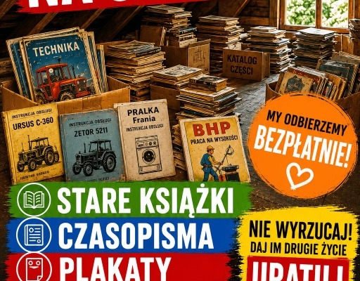 Ogłoszenie - Ratujemy stare książki - Nie wyrzucaj - Przekaż nam!. Zdjęcie 1