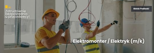 Ogłoszenie - Elektryk / Elektromonter (m/k). Zdjęcie 1