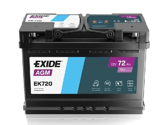Ogłoszenie - Akumulator EXIDE AGM START&STOP EK720 72Ah 760A EN. Zdjęcie 1