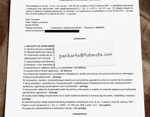 Ogłoszenie - Zainwestuj w swoją przyszłość pełna dokumentacja niepełnosprawności. Zdjęcie 1