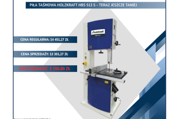 Ogłoszenie - Piła Taśmowa Holzkraft HBS 513 S - Teraz jeszcze taniej!. Zdjęcie 1