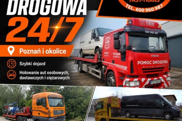 Ogłoszenie - Szukasz pomocy drogowej w Poznaniu? Fast-Trans pomoże całodobowo. Zdjęcie 1