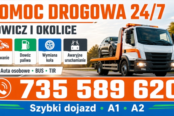 Ogłoszenie - Pomoc Drogowa Łowicz - bezgotówkowe holowanie z OC i faktura VAT. Zdjęcie 1