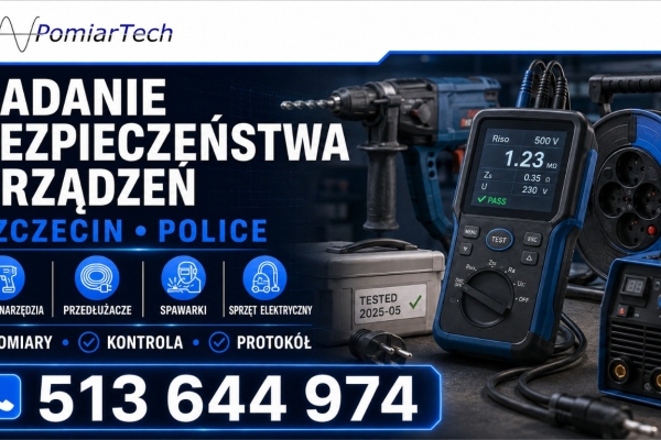 Ogłoszenie - PomiarTech - protokoły honorowane przez Sanepid i Inspekcję Pracy w Szczecinie. Zdjęcie 1