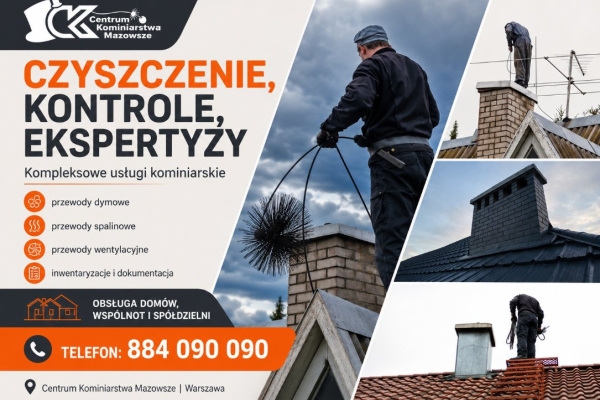 Ogłoszenie - Zakład Kominiarski Rafał Strzeszewski - czyszczenie przewodów kominowych Warszawa. Zdjęcie 1