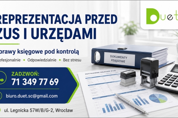 Ogłoszenie - Wrocław i okolice: rzetelne biuro rachunkowe z wieloletnim doświadczeniem - Duet. Zdjęcie 1