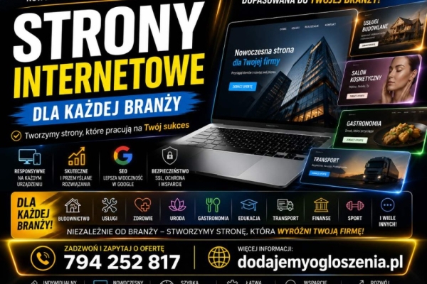 Ogłoszenie - Strony www dla firm od kabin prysznicowych - projektowanie i wdrożenie. Zdjęcie 1