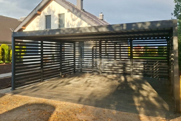 Ogłoszenie - CarPort PREMIUM - wiata samochodowa 6x6 - antracyt - dodatkowa zabudowa TS1143. Zdjęcie 7