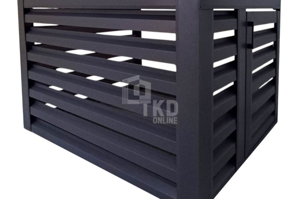 Ogłoszenie - Osłona klimatyzatora – pompy ciepła 90x50x70 cm antracyt – drzwiczki TKD442. Zdjęcie 1