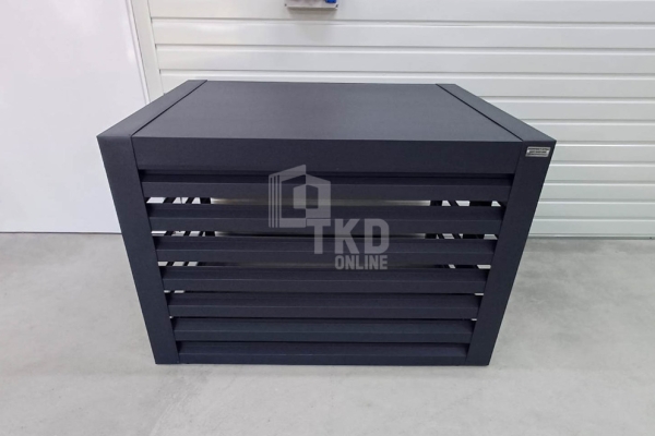 Ogłoszenie - Osłona klimatyzatora – pompy ciepła 90x50x70 cm antracyt – drzwiczki TKD442. Zdjęcie 2