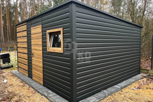 Ogłoszenie - Schowek - domek ogrodowy 2,3x3m - wiata 1,5m - drzwi - okno drewnopodobny TKD427. Zdjęcie 3