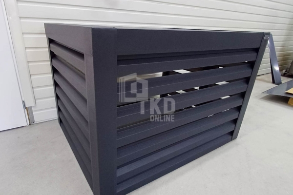 Ogłoszenie - Osłona klimatyzatora – pompy ciepła 90x50x70 cm antracyt – drzwiczki TKD442. Zdjęcie 4